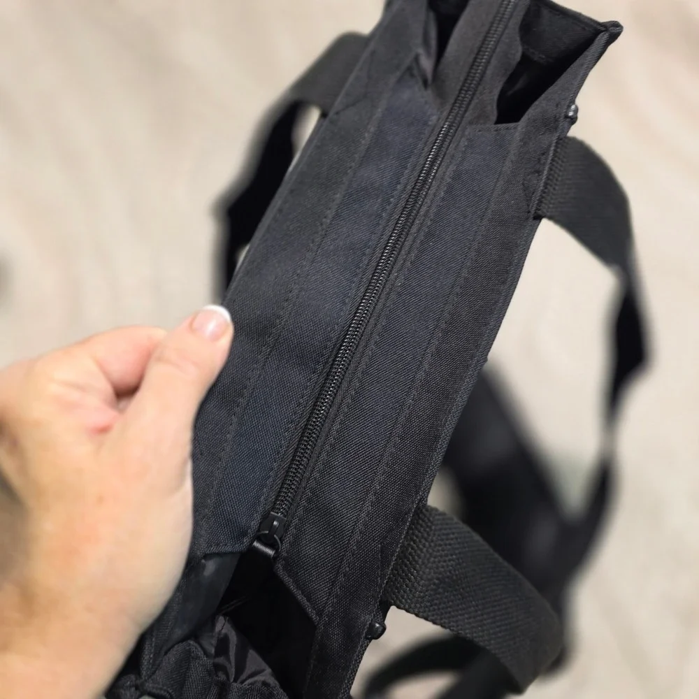 Black Laptop Tote Bag with Shoulder Strap -